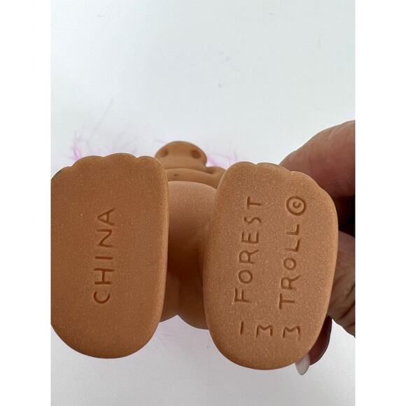 Vintage Lucky IMM Forest Troll Doll Purple Hair Brown Eyes - Picture 7 of 8